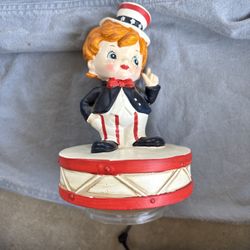 Berman & Anderson Inc Patriotic Boy Drum Music Box 1973 Vintage 1970-Now Era