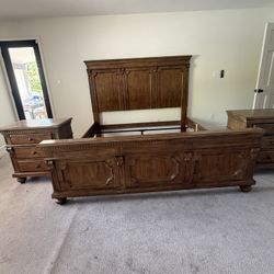 King Bed Frame And Matching Night Stands 