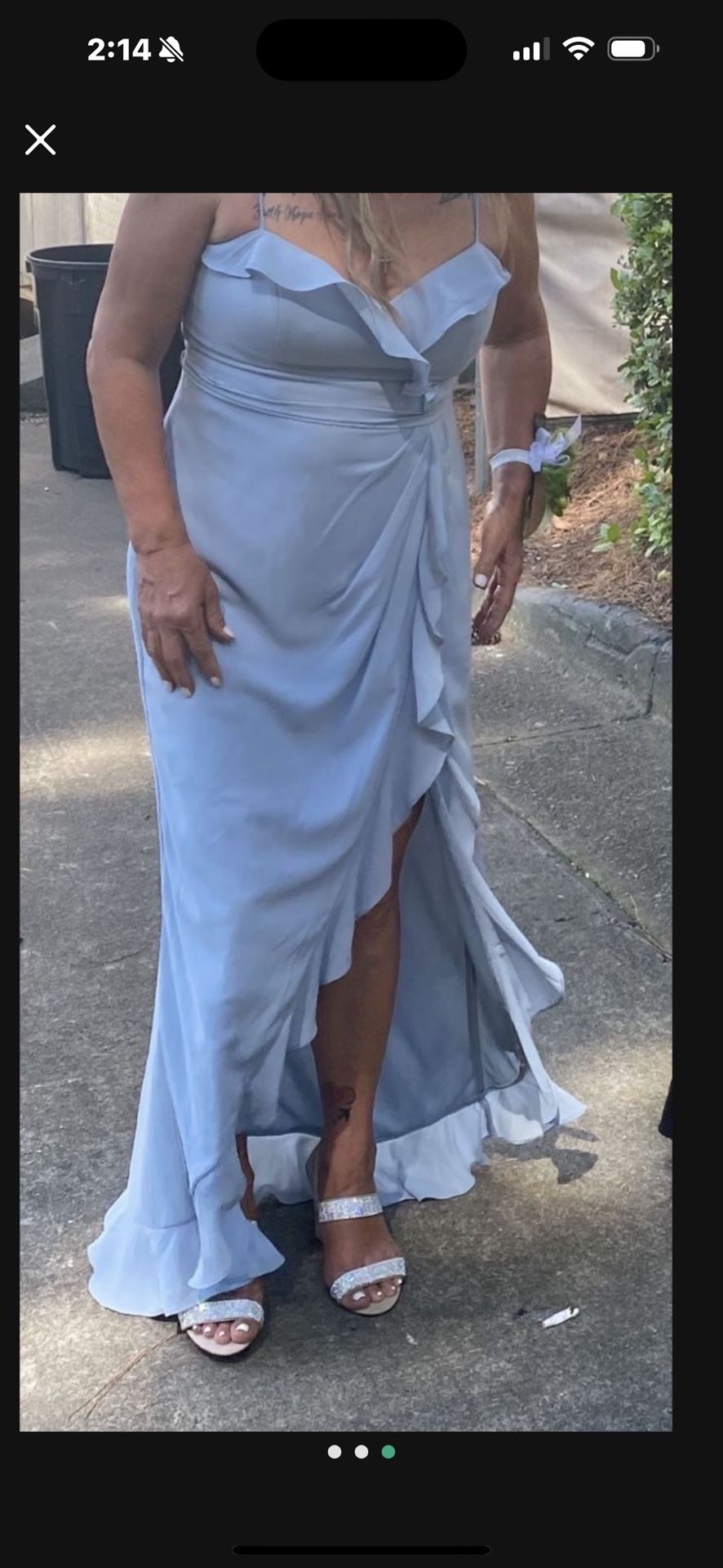 Light Blue Dress Wore 1 Time For Wedding 