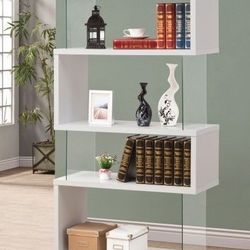 BOOKCASE WHITE AND GLASS