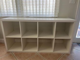 White 8-Cube Storage Shelf Unit
