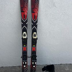 Salomon Fury Junior Skis & Rossignol Ski Boots