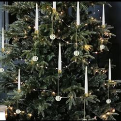Christmas Tree Candles/wth Crystal Weights