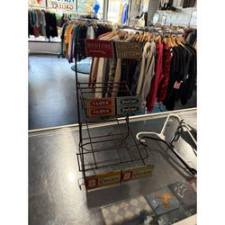 This 1940s Chiclets Gum Store Display Shelf Rack is a charming vintage piece