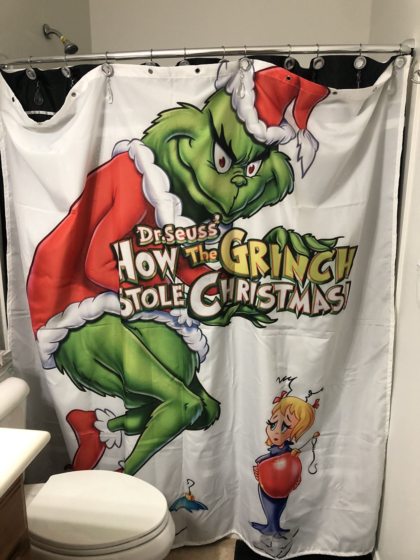 Grinch Shower Curtian