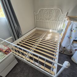 Ikea Queen Bed Frame Plus Mattress 