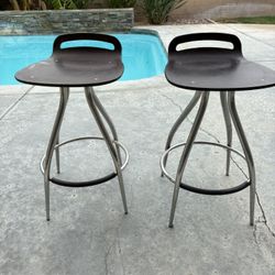 2 West Elm Counter Size Stools 