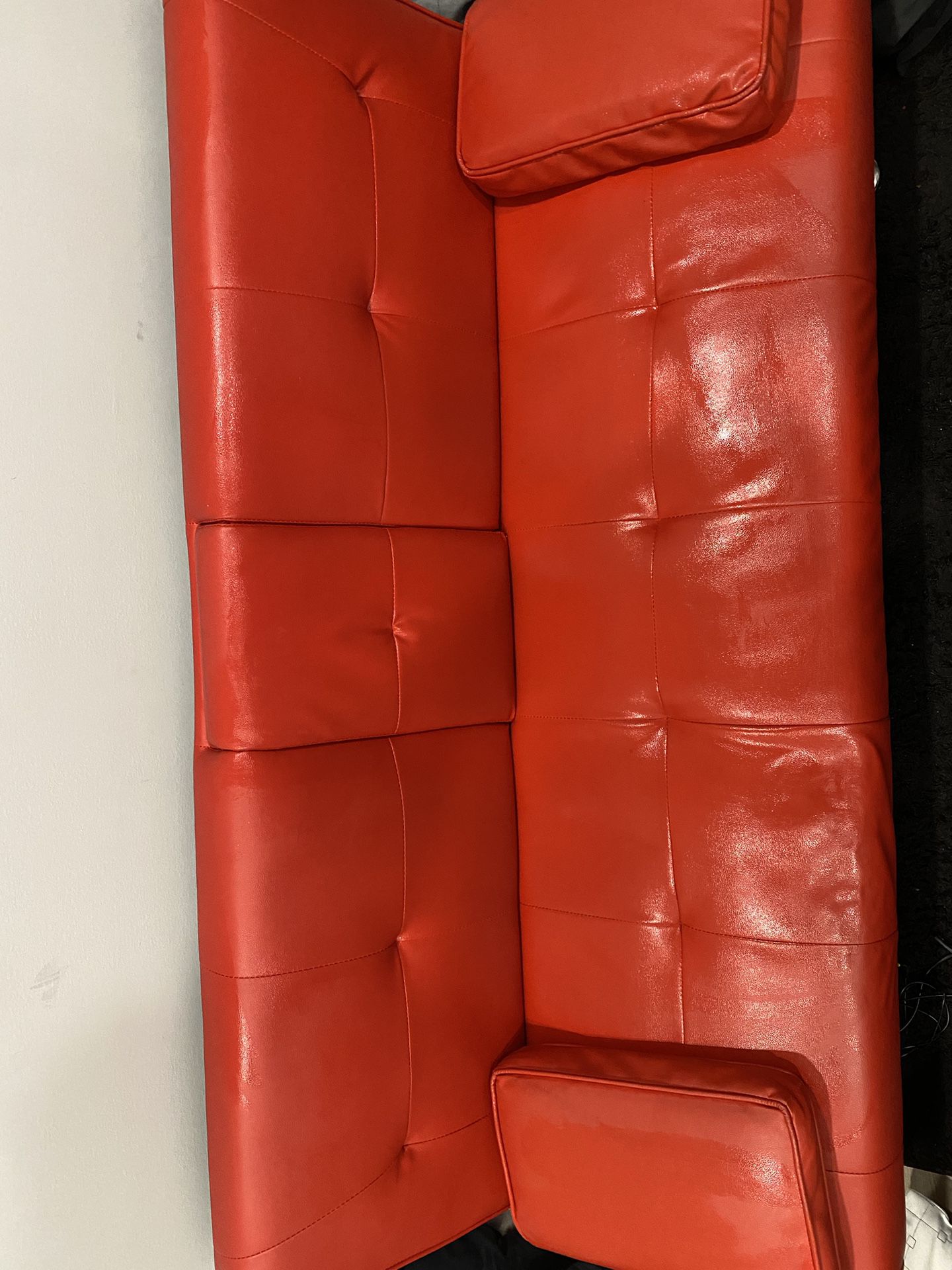 Red Convertible Sofa