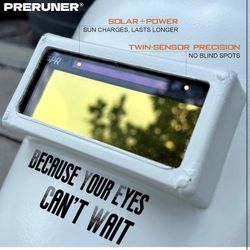 Core Series Gold Shade 13 Auto Darkening Welding Lens | 2"x4 1/4" Welding Lens | Gold Coating | Cool Blue Puddle View | Replacement for Sugar Scoop or