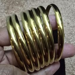 14kt Gold Plated 7 Pcs Bangles Set