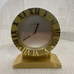 Tiffany & Co Brass Desk Clock
