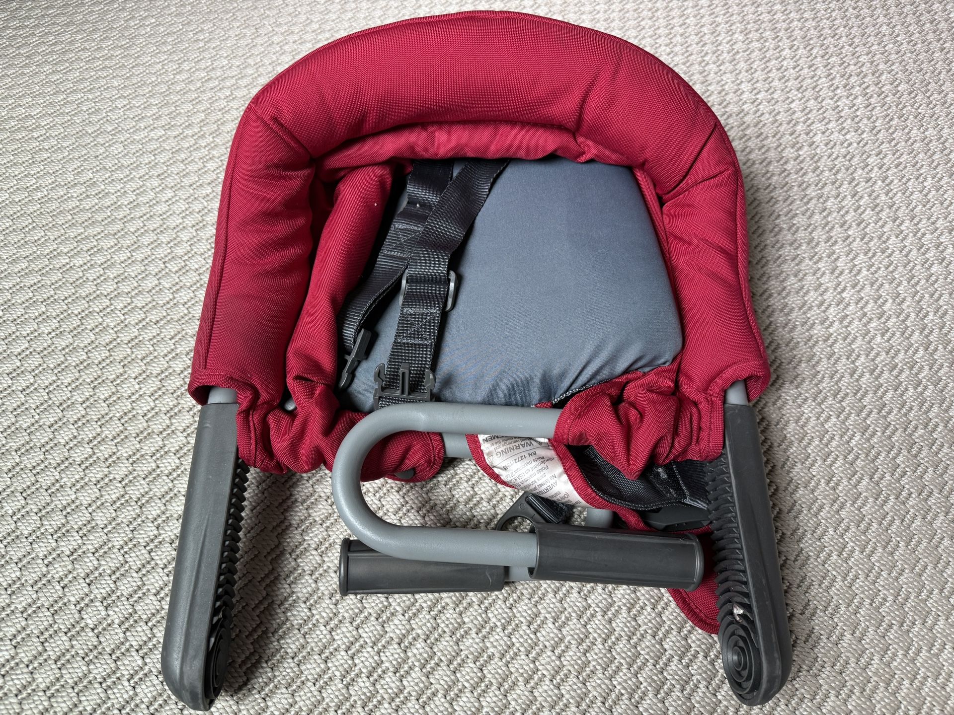 Hook on child high chair clamp type table seat
