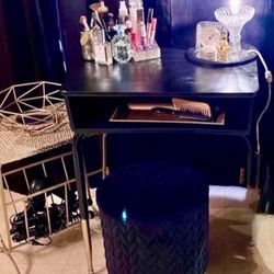 Vanity  Desk Stool Lamp Mirror Bundle Set 