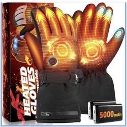 brand new Heated Gloves for Men Women - Rechargeable 5V 5000mAh Battery Heated Gloves, Upgrade Elect