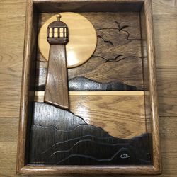 Lighthouse 3 Dimension Woodwork Art