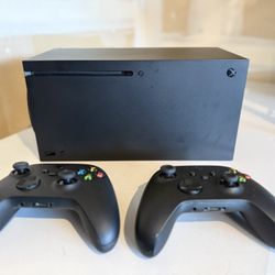 Xbox Series X Black 1TB SSD W/two Controllers, One Brand New Elite series 2 Controller,  and 2 games