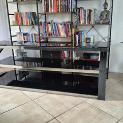 Entertainment Stand And A Tv