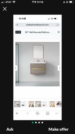 30" Wall-Mounted Bathroom Vanity