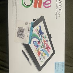 Wacom One Creative Pen Display Drawing Tablet 13”