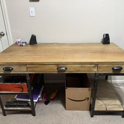 World Market Rustic Wood & Metal Teagan Desk