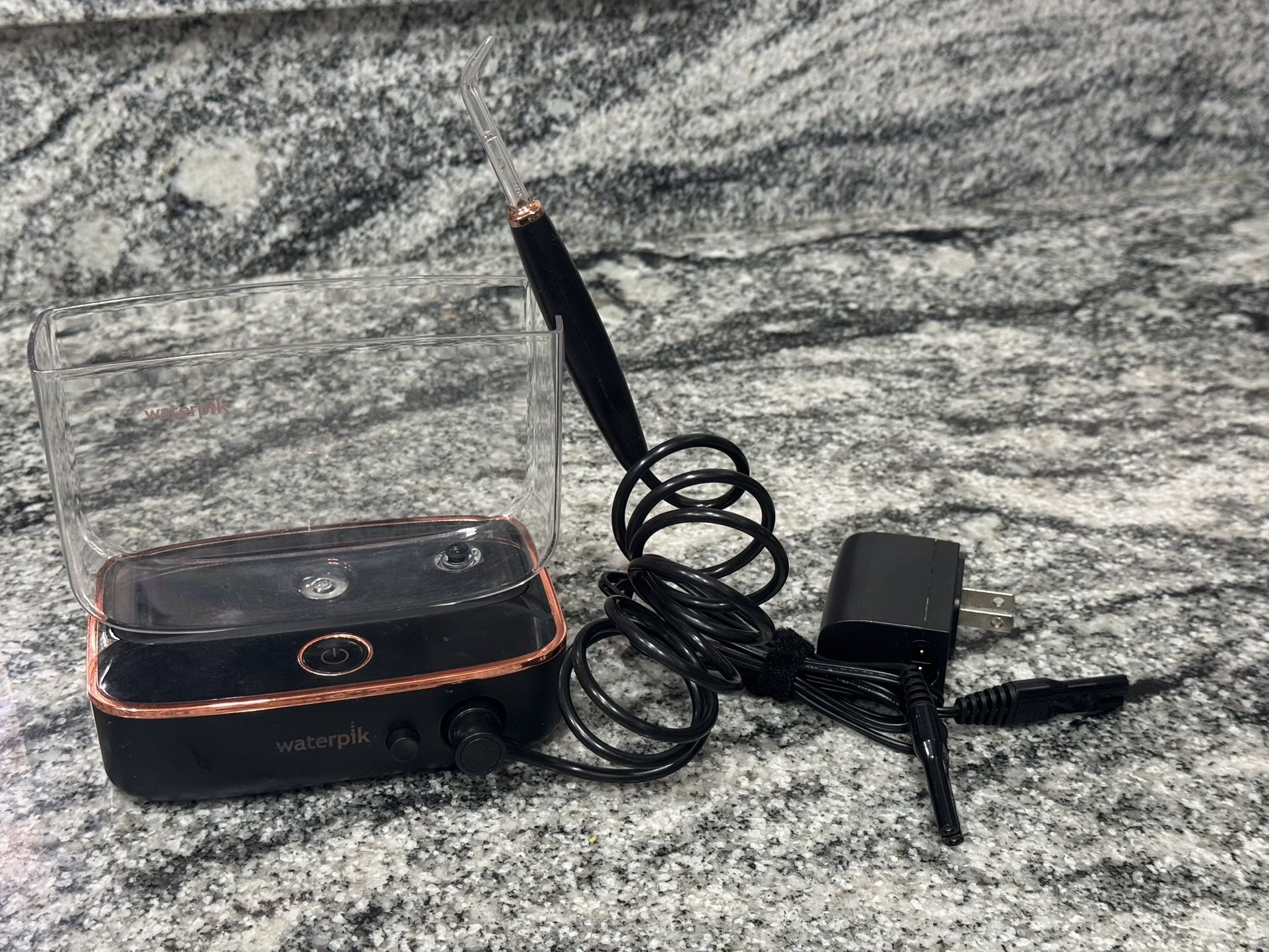 Waterpik Sidekick Water Flosser WF-04 (Black/Rose Gold) – Portable & Travel-Ready