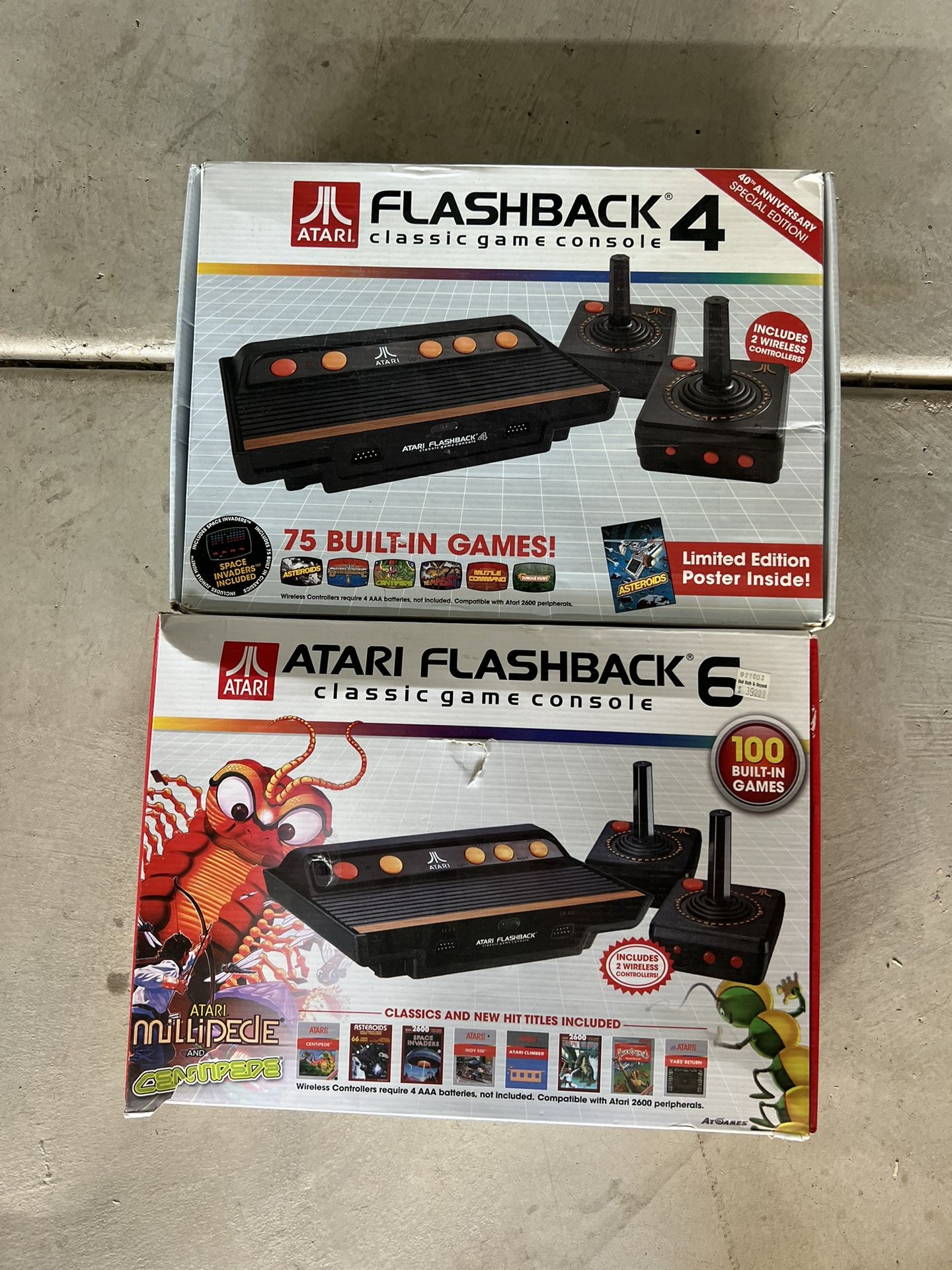 Atari Flashback Classic Game Console 4 & 6 New