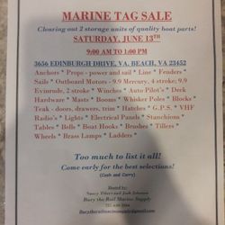 Huge Boat Parts Sale for sale