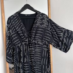 Zara Tunic Blouse 100% viscose Size M