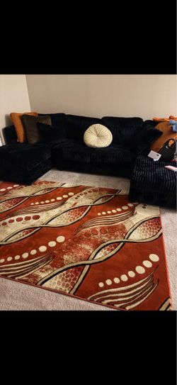 Black Corduroy Sectional Sofa