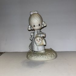 Precious Moments Girl And Her Puppy