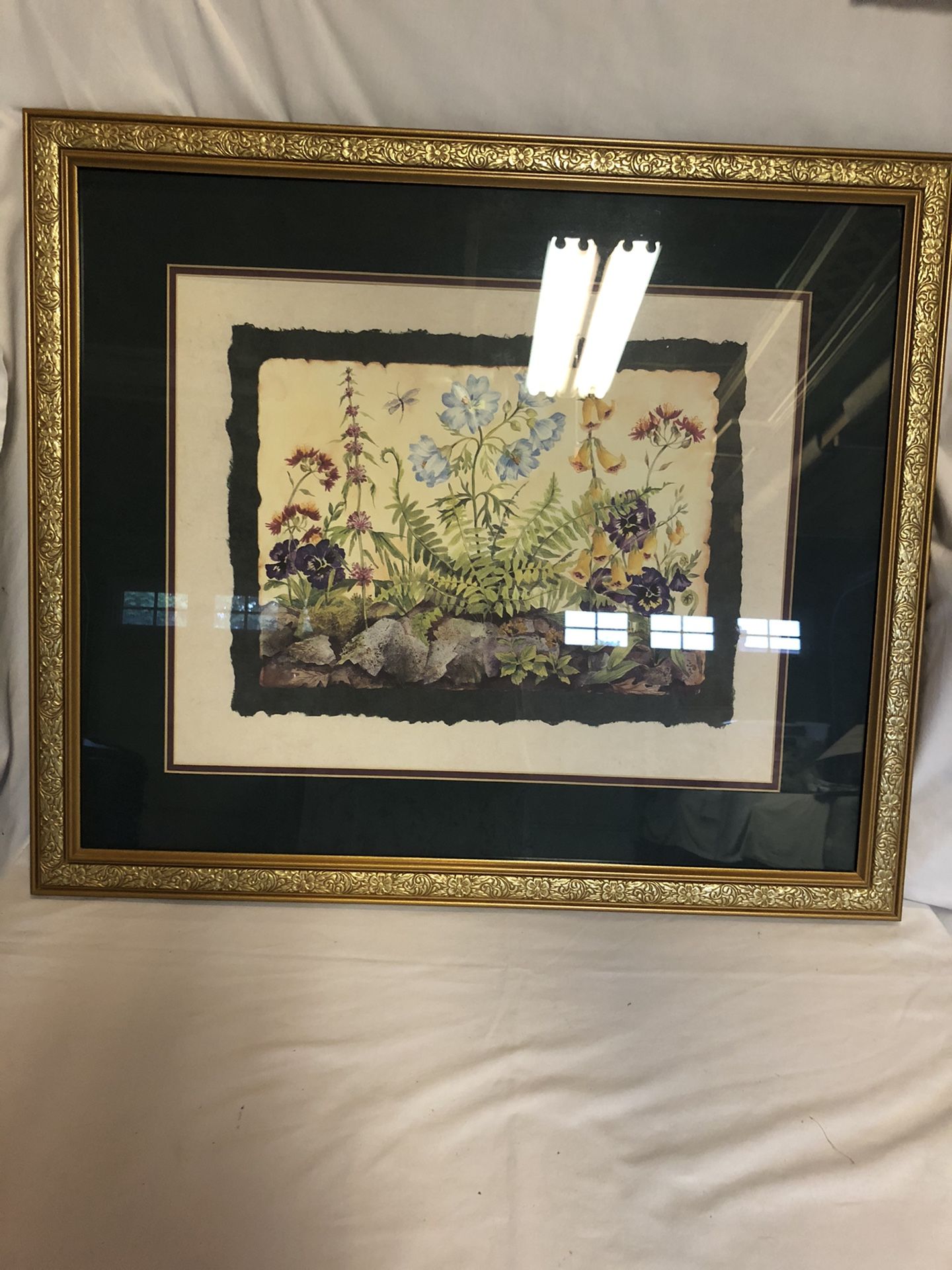 Framed & Matted Print, Rock Garden I, 21x25”