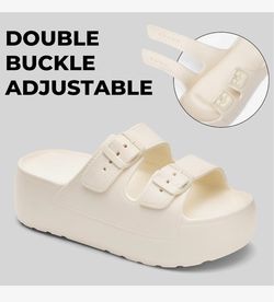 New Size 7 Cream Sandals