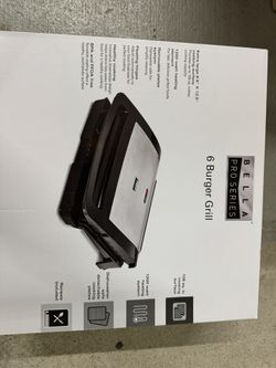 Brand New Bella Pro Series 6 Burger Grill