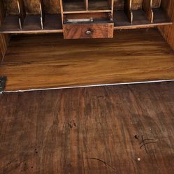 Secretary desk 44x27.5 inches.  Needs TLC.