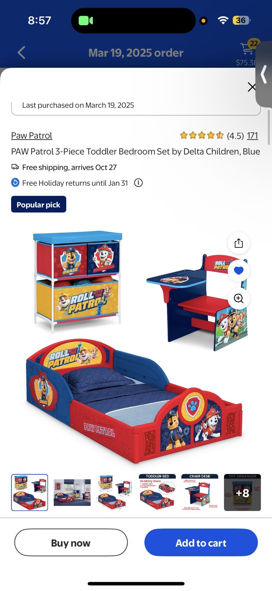 Paw Patrol Bed Set