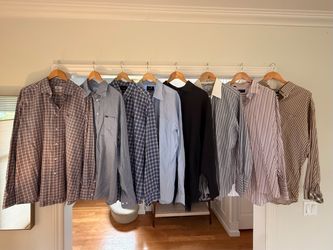 2XL Mens Lot 8 Business Dress Button Up Shirts