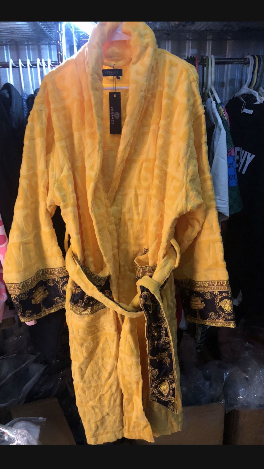 Yellow Versace Robe.  Medium 