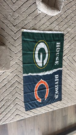 Football flag house divided Green Bay and Chicago