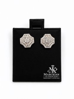 925 Sterling Silver 0.64CTW MOISSANITE Stud Screw Back Eerrings