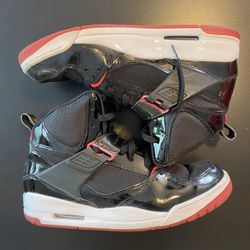 Nike Air Jordan Flight 45 Shoes Mens Size 10 DC2569-001 Black/Red