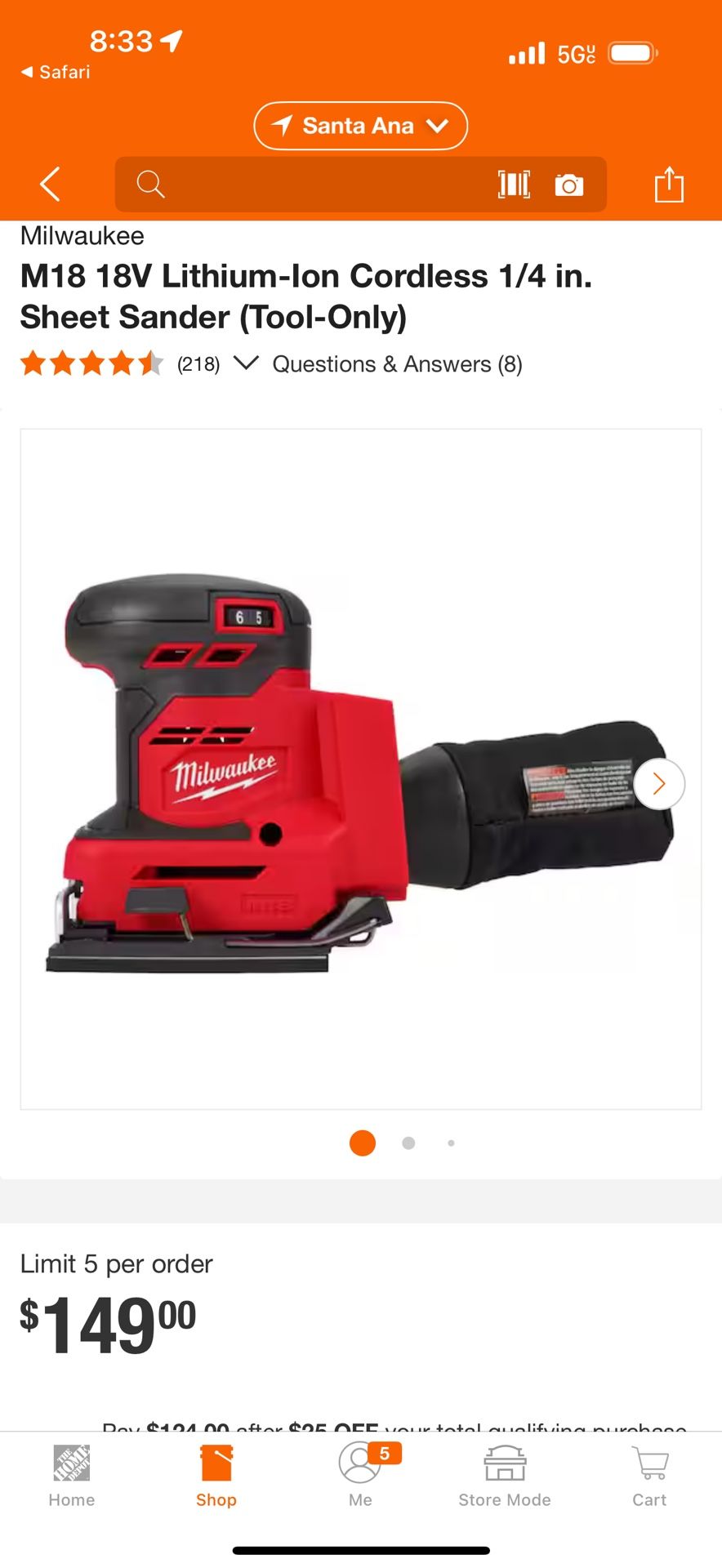 Milwaukee sander
