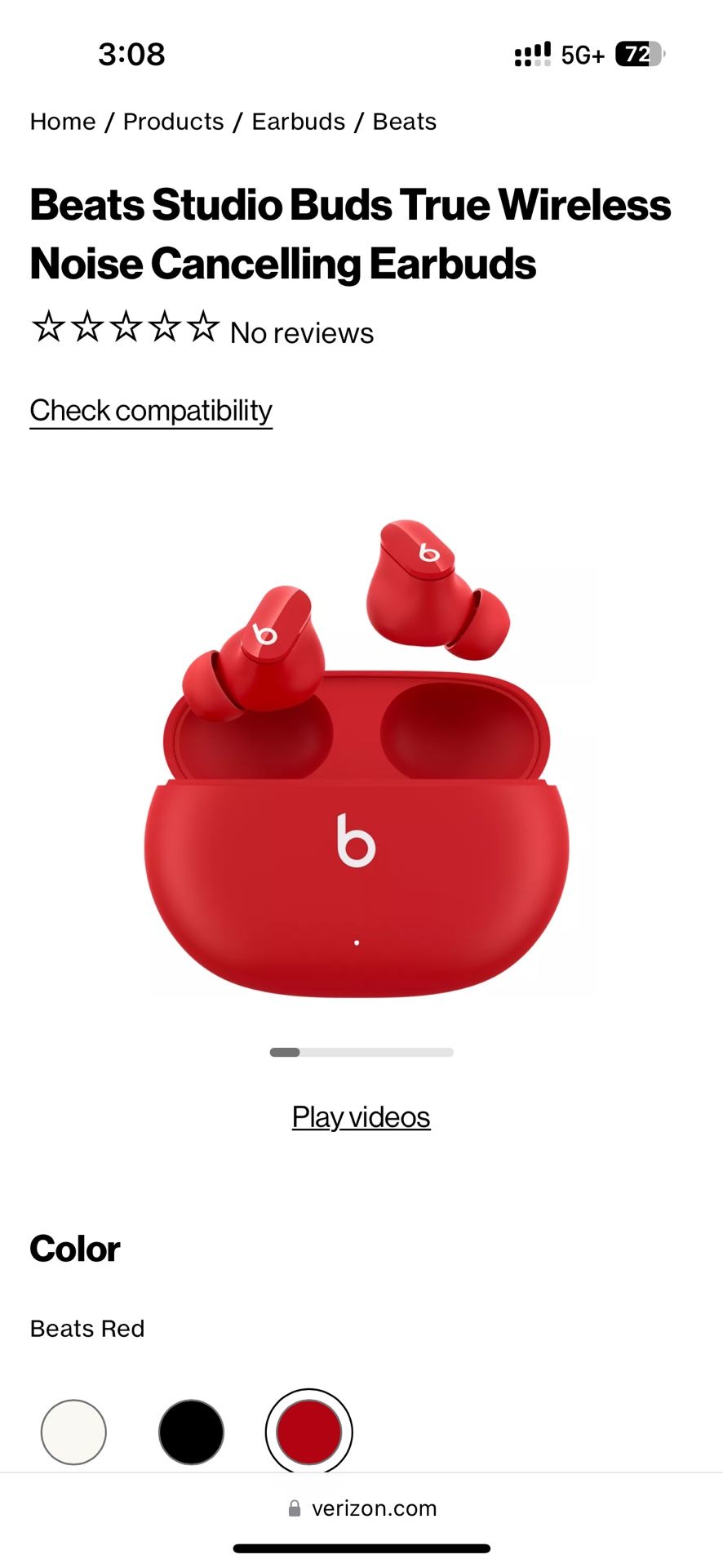 Brand New Beats Studio Buds True Wireless Noise Cancelling Earbuds