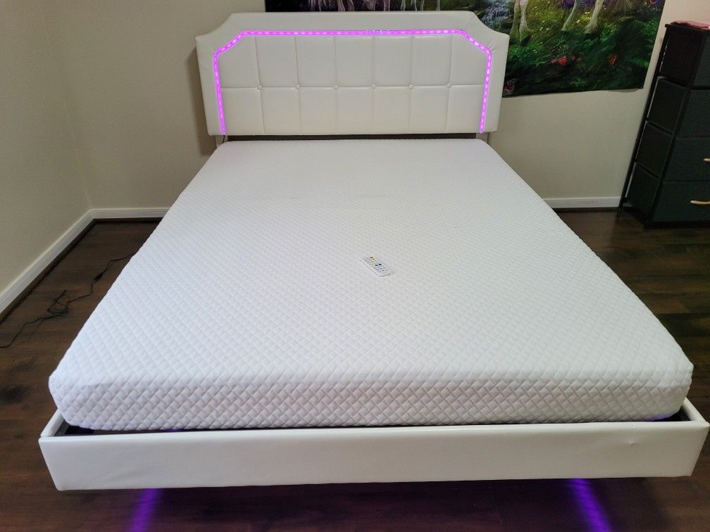 Full Size Led Bed Frame With Mattress