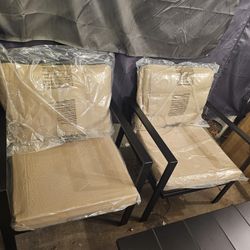Set Of 2 Metal Patio Chairs