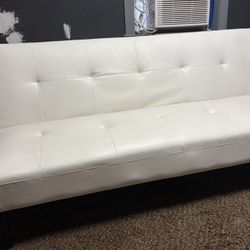 White Leather Futon