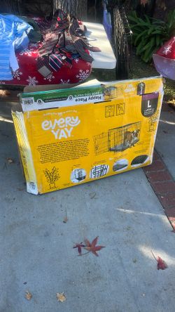 EVERY YAY Happy Place Two Door Dog Crate 