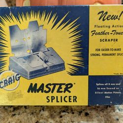 Mid Century Vintage Craig Master Splicer Film Editing Equipment For 8 mm And 16 mm Film In Original Kitschy Box