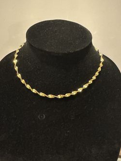 Dubai Gold-Filled NEW 14” Twisted Herringbone Chain necklace