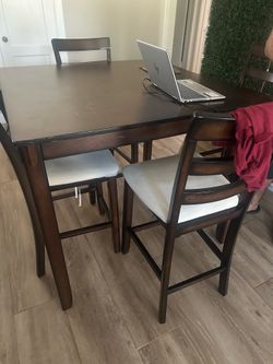 Counter top height dining table