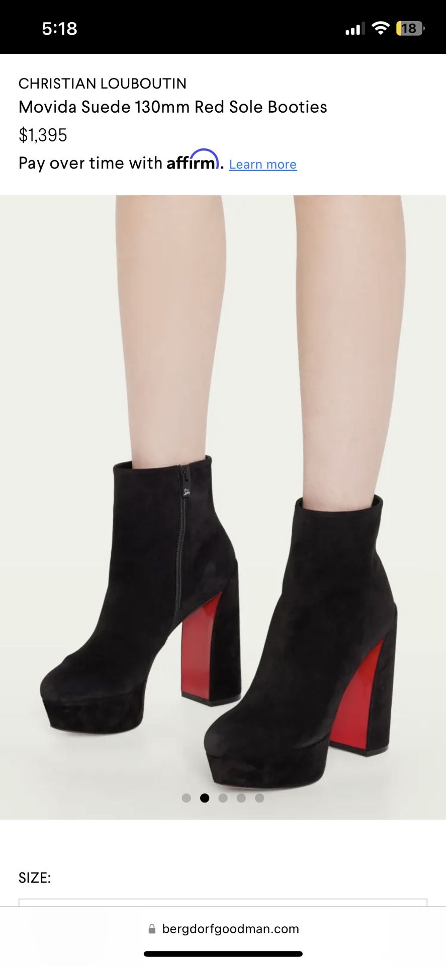 Authentic Movida Christian Louboutin Bootie Size 36 1/2